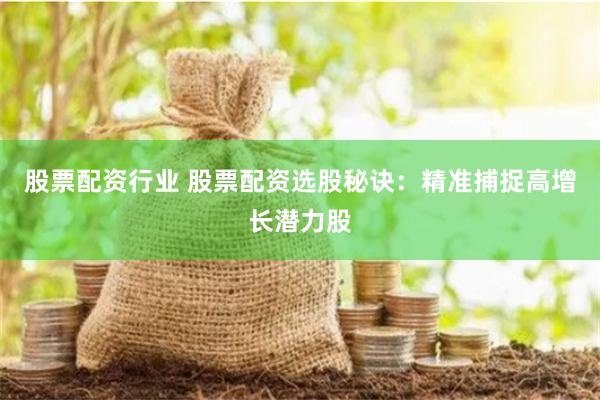 股票配资行业 股票配资选股秘诀:精准捕捉高增长潜力股