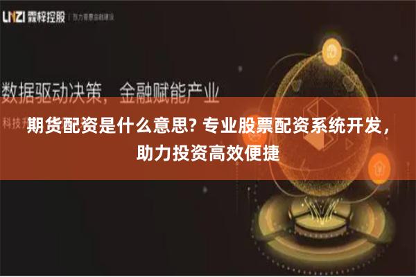 期货配资是什么意思? 专业股票配资系统开发，助力投资高效便捷